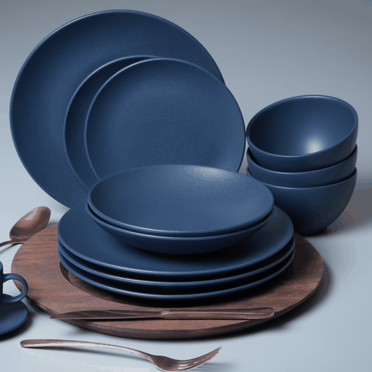 Jogo de 6 Pratos Fundos Coup Stoneware Boreal Porto Brasil Azul
 