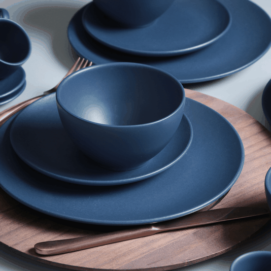 Jogo de 6 Pratos Fundos Coup Stoneware Boreal Porto Brasil Azul
 