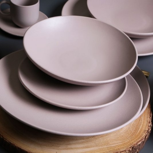 Jogo de 6 Pratos Fundos Stoneware Mahogany Porto Brasil