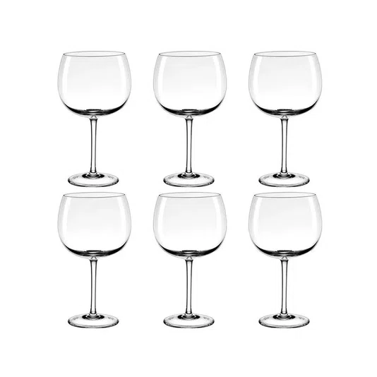 Jogo de 6 Taças de Cristal Para Gin Strauss 660ml