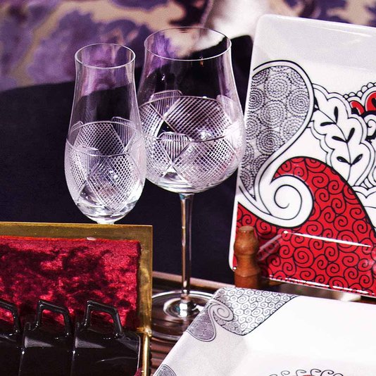 Jogo de 06 Taças para Licor Rubi em Cristal Oxford