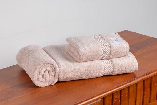 Jogo de Banho e Rosto 3 Peças Lolli Air LCL Home by Buddemeyer Rosa