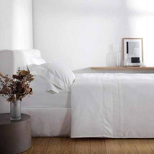Jogo de Cama 1000 Fios Super King Módena Buddemeyer Luxus Branco 2,80 x 2,70 m