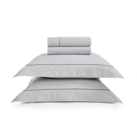 Jogo De Cama Casal Cammillo 200 Fios Cinza/Chumbo Trussardi 2,20X2,60
