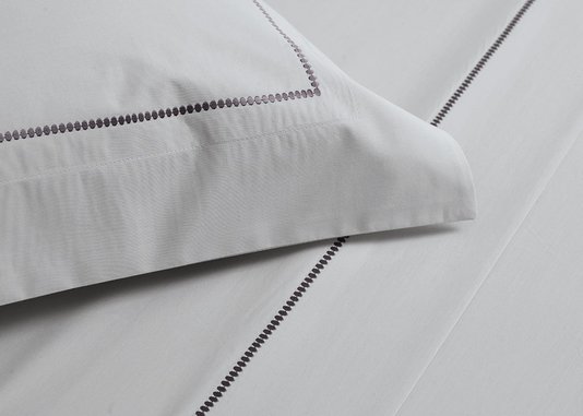 Jogo De Cama Casal Cammillo 200 Fios Cinza/Chumbo Trussardi 2,20X2,60