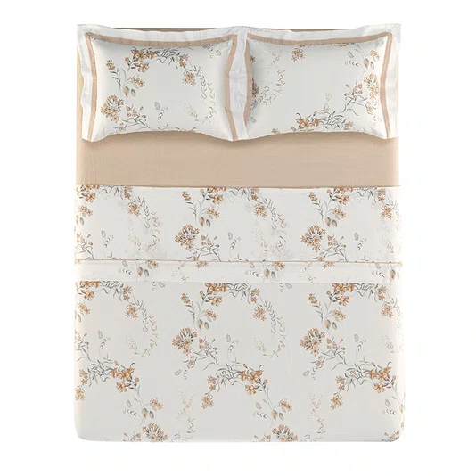 Jogo de Cama Casal Dalila 300 Fios Egípcio Karsten 2,20x2,60