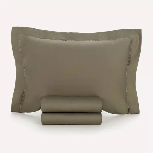 Jogo de Cama Casal Dallas 300Fios Egipcio Karsten Oliva 2,20x2,60 cm