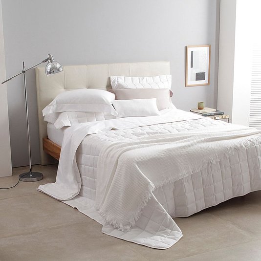 Jogo de Cama Casal Damask Stripes Buddemeyer Branco