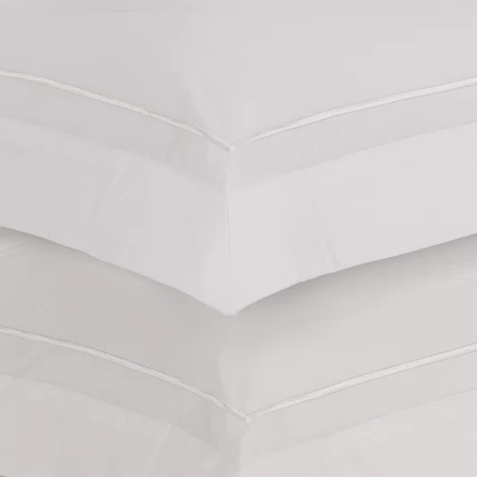 Jogo de Cama Casal Fiesole 200 Fios Trussardi Branco e Branco 220cm x 260cm