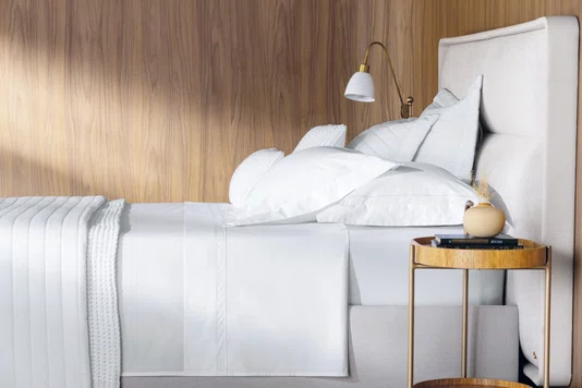 Jogo de Cama Casal Fiesole 200 Fios Trussardi Branco e Branco 220cm x 260cm