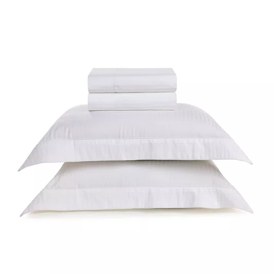 Jogo De Cama Casal Fratelli 300 Fios Trussardi Branco 2,20 x 2,80 m