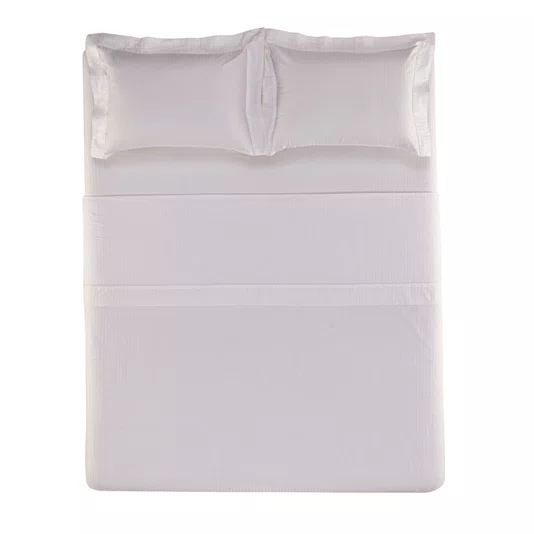 Jogo De Cama Casal Fratelli 300 Fios Trussardi Branco 2,20 x 2,80 m