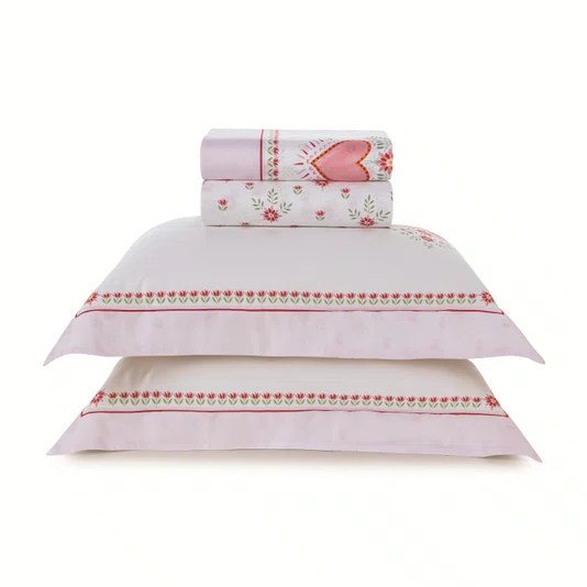 Jogo de Cama Casal Le Collone 300 Fios Trussardi Estampado 220cm x 280cm