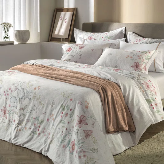 Jogo de Cama Casal Mistral 300Fios Egipcio Karsten Estampado