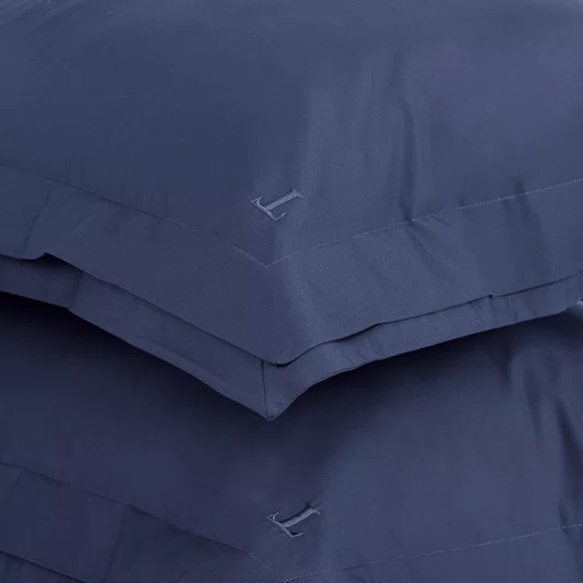 Jogo De Cama Casal Novoli 200 Fios Trussardi 2,20 x 2,60 m Marinho