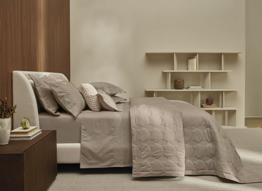 Jogo De Cama Casal Oliveto 200 Fios Trussardi Avena/Nocciola
