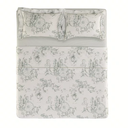 Jogo de Cama Casal Ortigia 200 Fios Trussardi Estampado 220cm x 260cm