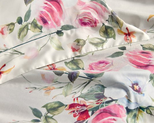 Jogo De Cama Casal Rosette 300 Fios Trussardi 2,20 x 2,80 m