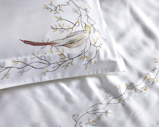 Jogo De Cama Casal Uccelli 300 Fios Trussardi Bambu 2,20 x 2,80 m