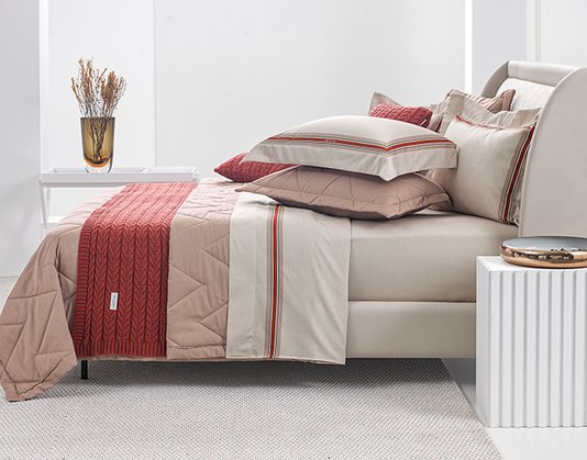 Jogo de Cama Queen 300 fios Del Monte Trussardi Estampado 2,40X2,60m