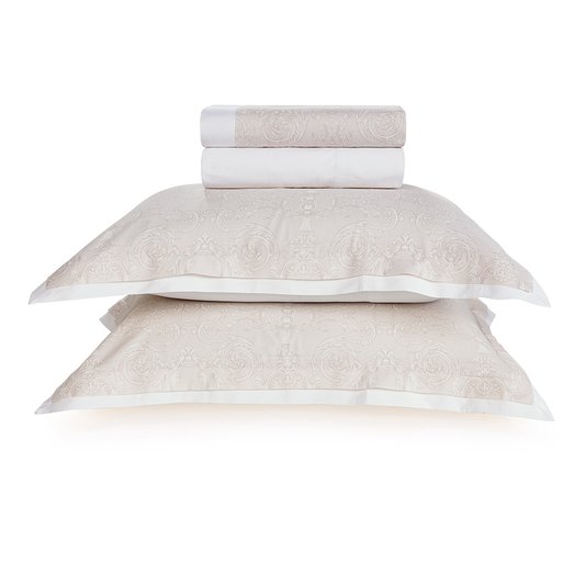 Jogo de Cama Queen 300 Fios Ortelle Trussardi Estampado 2,40 x 2,60 m