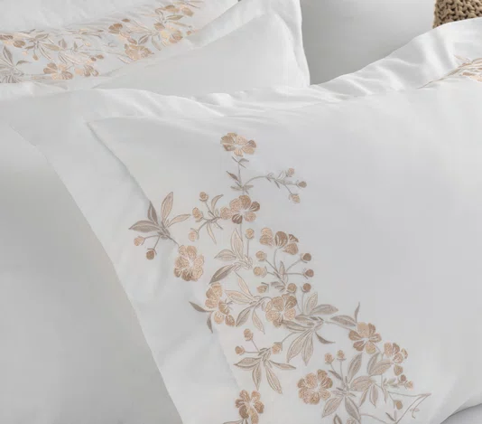Jogo de Cama Queen Anicia 300 Fios Egípcio Trussardi Branco 2,40 x 2,80 m