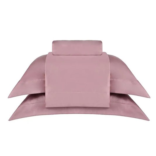 Jogo De Cama Queen Basquiat 400 Fios Buddemeyer Luxus Rosa Tint 2,40 x 2,80 m