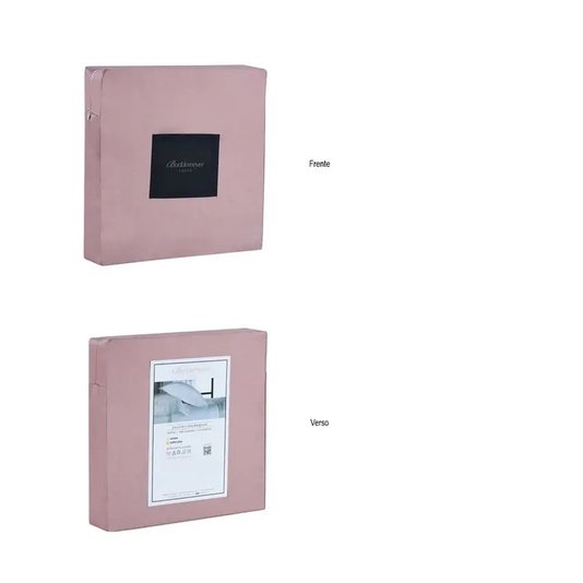 Jogo De Cama Queen Basquiat 400 Fios Buddemeyer Luxus Rosa Tint 2,40 x 2,80 m