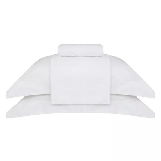 Jogo de Cama Queen Brunello 600 Fios Buddemeyer Luxus Branco  2,40 X 2,80 cm