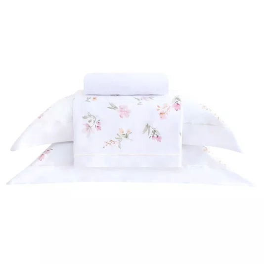 Jogo De Cama Queen Bud Vision 300 Fios Buddemeyer Flora 2,40 x 2,75 m