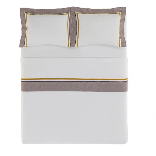 Jogo de Cama Queen Carreto 300 Fios Trussardi Estampado 240cm x 280cm