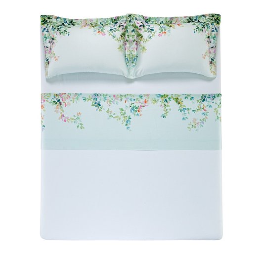 Jogo de Cama Queen Cetim 100% Algodão Egípcio 300 Fios Umbra Trussardi Estampado