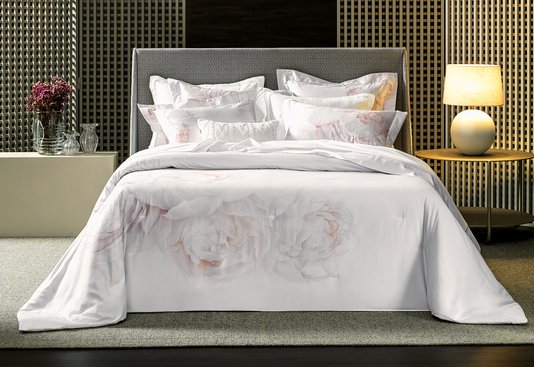 Jogo de Cama Queen Cetim 100% Algodão Egípcio 300 Fios Villa Lina Trussardi Estampado