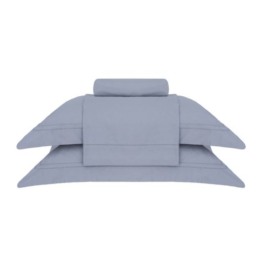 Jogo de Cama Queen Dallas II 600 Fios Buddemeyer Luxus Azul Balm 2,40 x 2,80 m