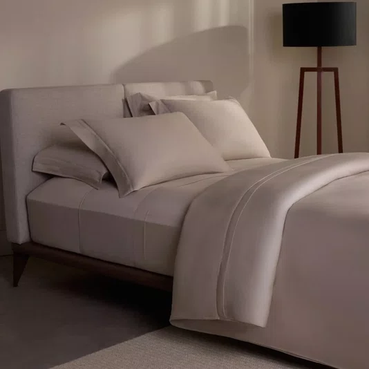Jogo de Cama Queen Dallas II 600 Fios Buddemeyer Luxus Bege Doux 2,40 x 2,60 m
