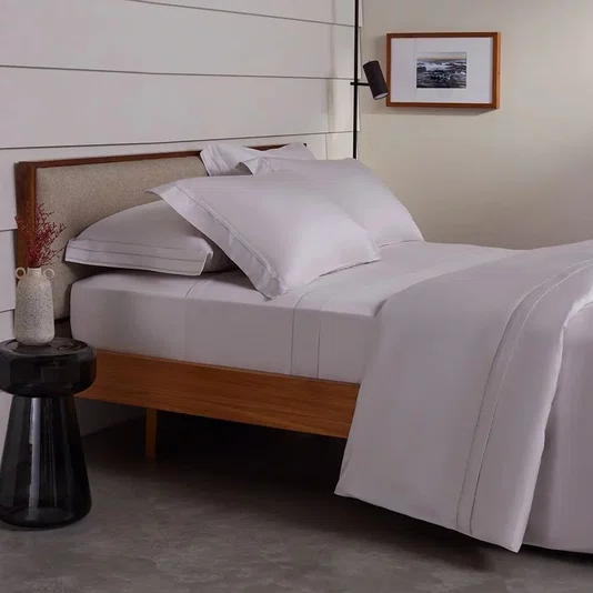 Jogo de Cama Queen Dallas II 600 Fios Buddemeyer Luxus Cinza Chiffon 240cm x 280cm