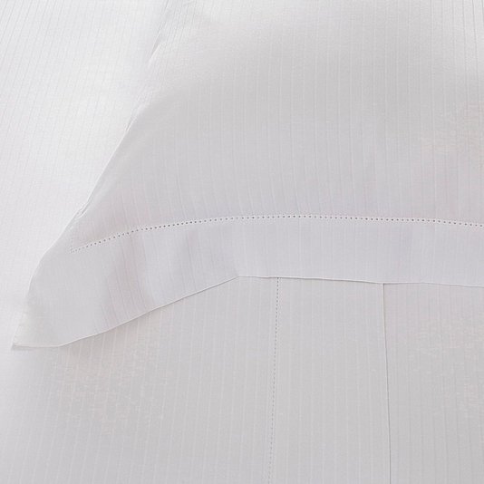 Jogo De Cama Queen Damask Stripes Buddemeyer Branco