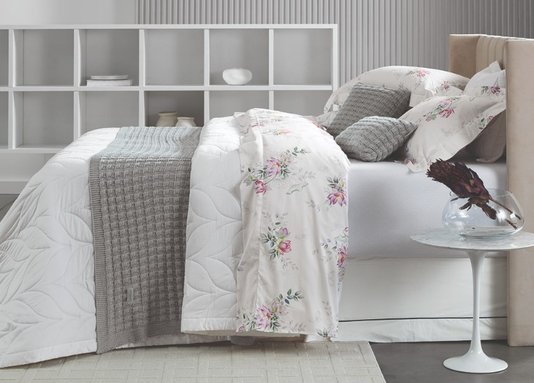 Jogo De Cama Queen Elisa 300 Fios Estampado Trussardi 2,40X2,80