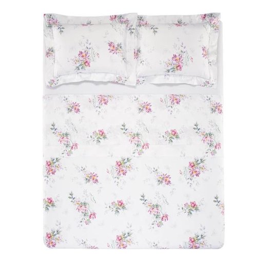 Jogo De Cama Queen Elisa 300 Fios Estampado Trussardi 2,40X2,80