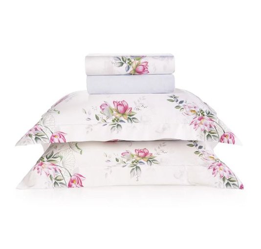Jogo De Cama Queen Elisa 300 Fios Estampado Trussardi 2,40X2,80