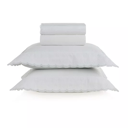 Jogo De Cama Queen Gaius 300 Fios Trussardi 2,40 x 3,00 m