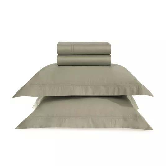 Jogo De Cama Queen Galieno 300 Fios Trussardi Pistacchio 240cm x 260cm