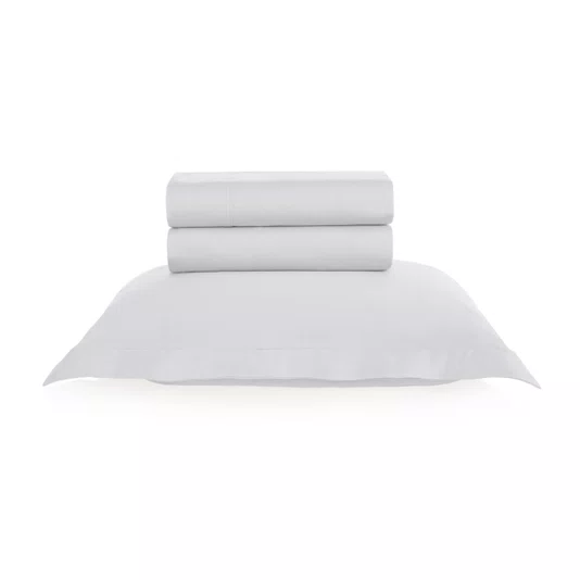 Jogo De Cama Queen Grasso 300 Fios Trussardi 2,40 x 2,80 m Branco