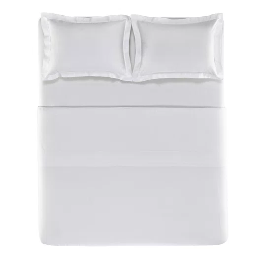 Jogo De Cama Queen Grasso 300 Fios Trussardi 2,40 x 2,80 m Branco