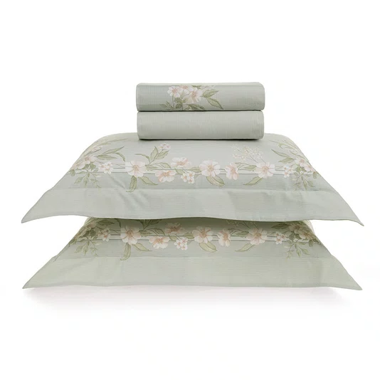 Jogo De Cama Queen Iasmin 200 Fios 2,40 x 2,50 Karsten
