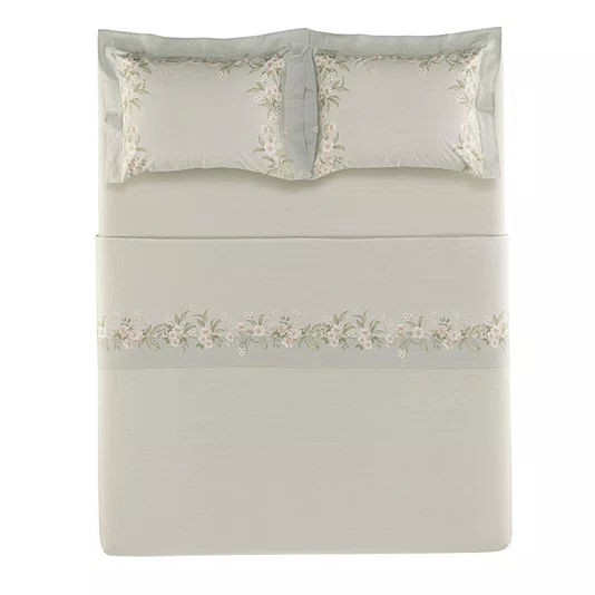 Jogo De Cama Queen Iasmin 200 Fios 2,40 x 2,50 Karsten
