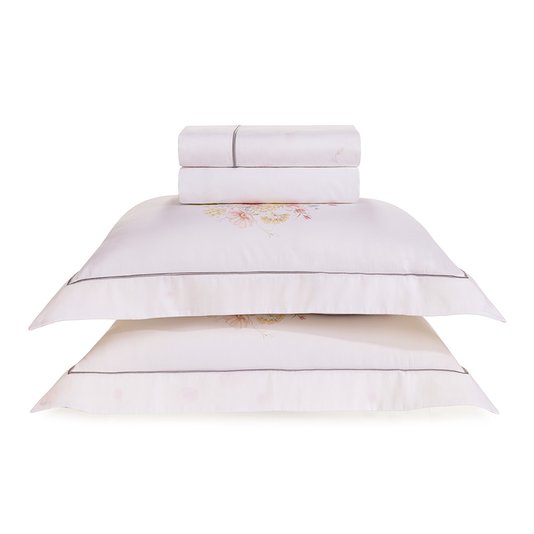 Jogo De Cama Queen Infiorata 300 Fios Trussardi 2,40 x 2,80 m