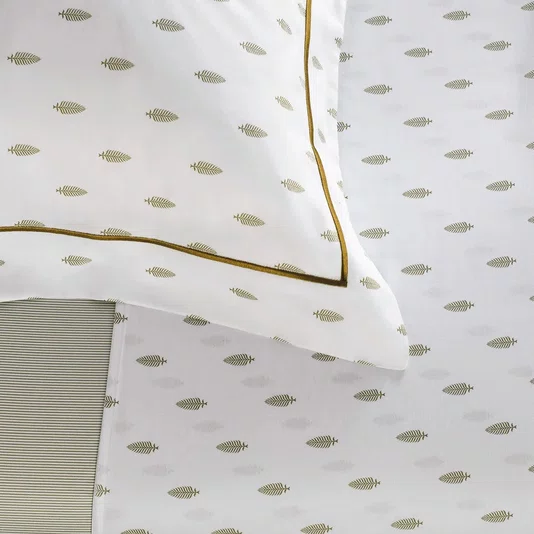 Jogo de Cama Queen La Palma 200 Fios Cetim Trussardi Estampado 240cm x 260cm