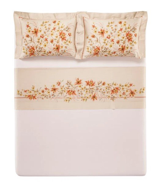 Jogo De Cama Queen  Livenza 300 Fios Estampado Trussardi 