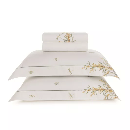 Jogo de Cama Queen Mimosa 300 Fios Trussardi Estampado 240cm x 280cm